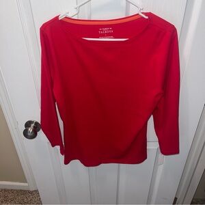 Talbots Vibrant Red Long Sleeve Tee